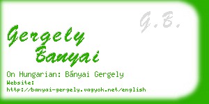 gergely banyai business card